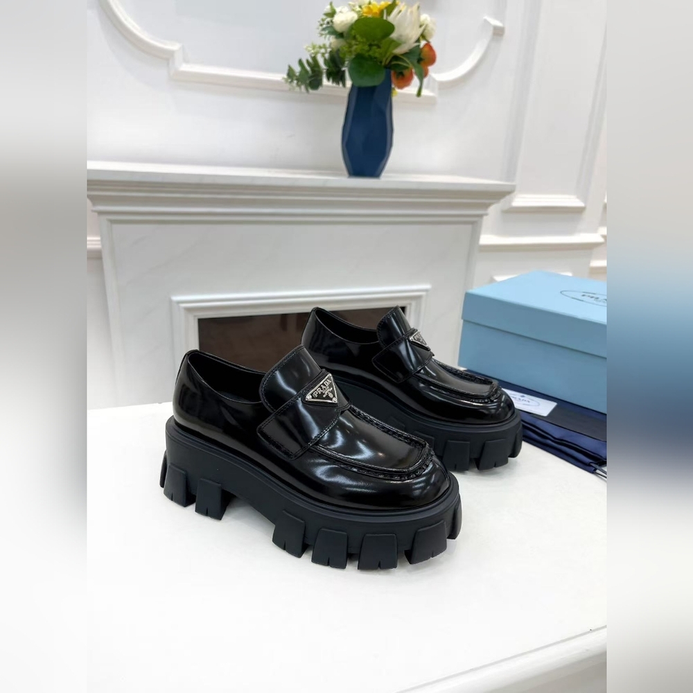 Prada Monolith leather Loafers - Picture 2 of 8